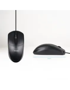 TooQ Ratón óptico con cable USB, 1000 DPI 2