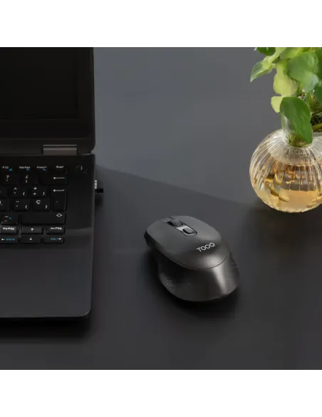 TooQ Ratón inalámbrico, 1600 DPI, 4 Botones, Negro