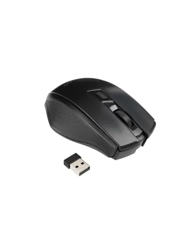 TooQ Ratón inalámbrico, 1600 DPI, 4 botones, Negro