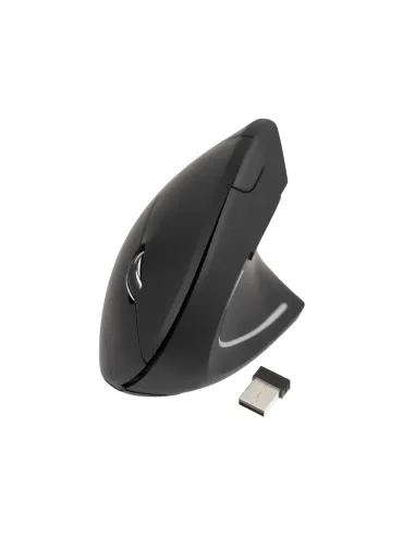 TooQ Ratón Inalámbrico Ergonómico Vertical 3200 DPI, 6 botones, Negro