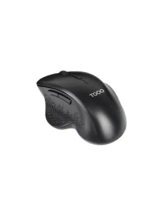 TooQ Ratón Inalámbrico Ergonómico 1600 DPI, 6 botones, Negro
