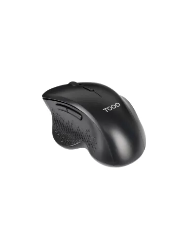 TooQ Ratón Inalámbrico Ergonómico 1600 DPI, 6 botones, Negro