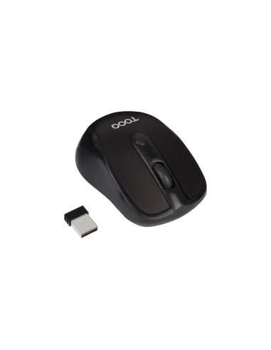 TooQ Ratón inalámbrico, 1600 DPI, 4 botones, Negro