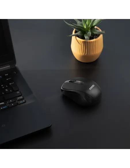 TooQ Ratón inalámbrico, 1600 DPI, 4 botones, Negro