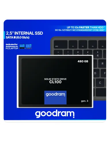 Goodram CL100 gen.3 480 GB 2.5" Serial ATA III 3D NAND