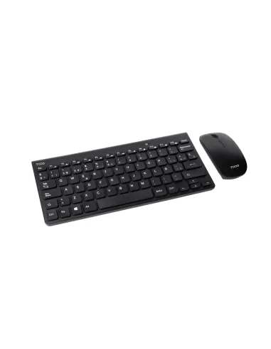 TooQ Teclado compacto + Ratón slim inalámbrico, Negro