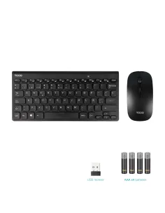 TooQ Teclado compacto + Ratón slim inalámbrico, Negro 2