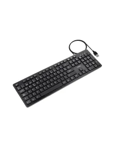 TooQ Teclado silencioso USB, 105 teclas, Negro