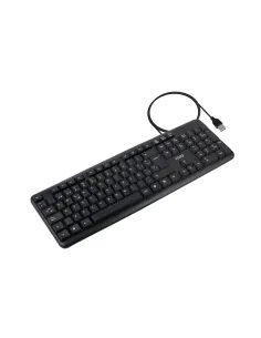 TooQ Teclado USB, 104 teclas, Negro
