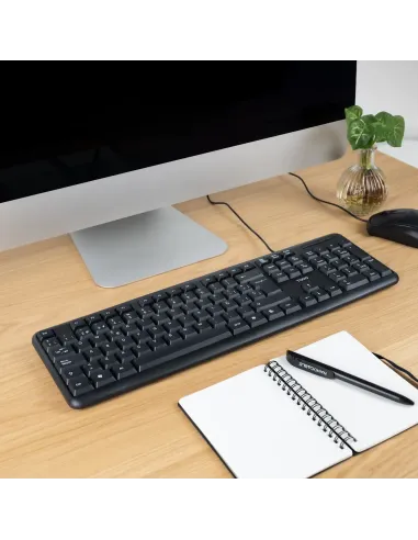 TooQ Teclado USB, 104 teclas, Negro
