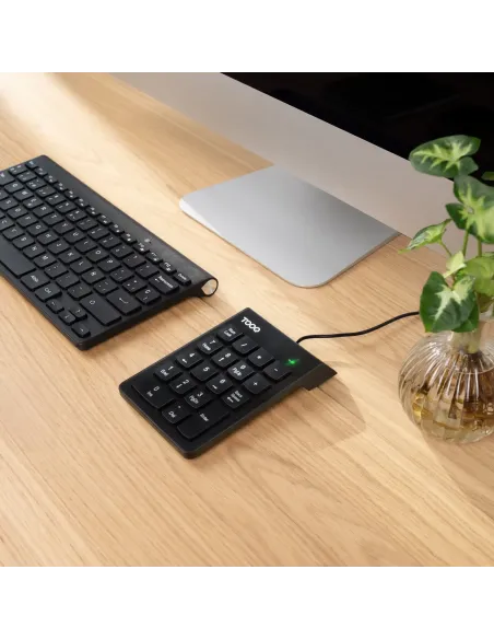 TooQ Teclado numérico USB, 19 teclas, Negro