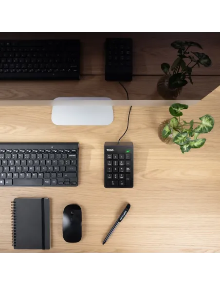 TooQ Teclado numérico USB, 19 teclas, Negro