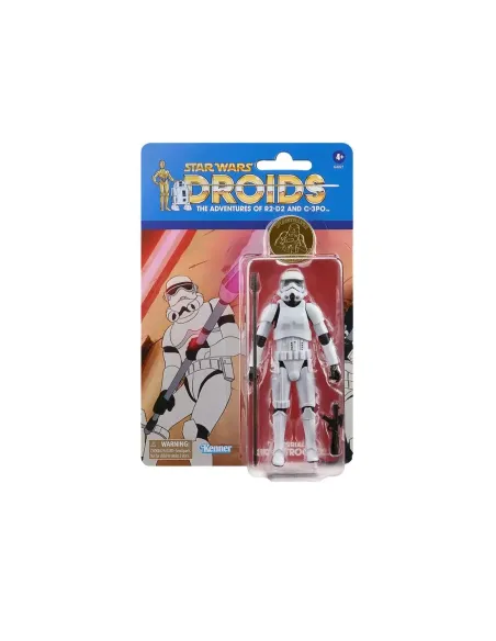 Figura hasbro star wars droids the adventures of r2 - d2 and c - 3po stormtrooper