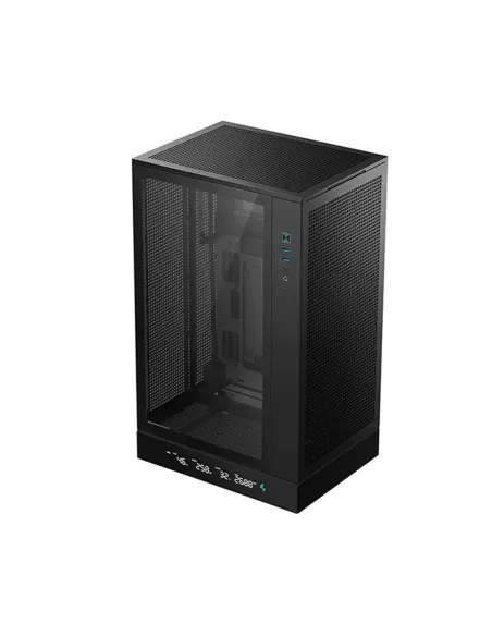 Caja ordenador gaming deepcool matx ch270 digital cristal templado negra