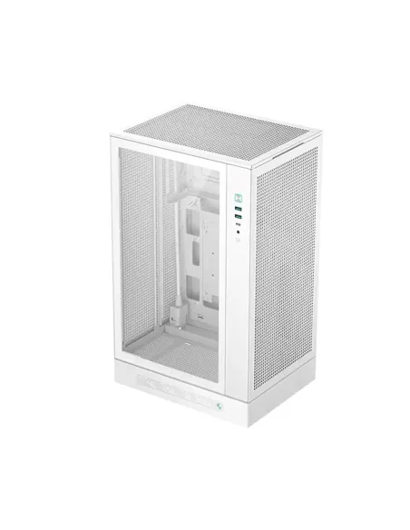 Caja ordenador gaming deepcool matx ch270 digital cristal templado blanca
