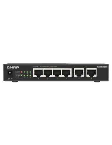 QNAP QSW-2104-2T-R2 switch No administrado 10G Ethernet (100 1000 10000) Escritorio Negro