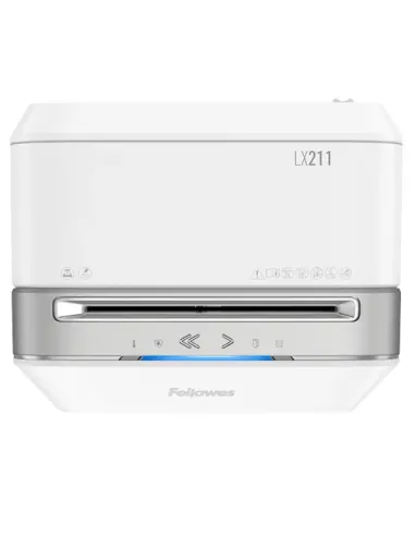 Fellowes LX Series Powershred LX21 triturador de papel Microcorte Gris, Blanco