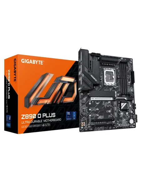 GIGABYTE Z890 D PLUS Placa Base – Compatible con procesadores Intel Core Ultra (Serie 2), VRM de 12+1+2 fases, hasta 9466 MHz