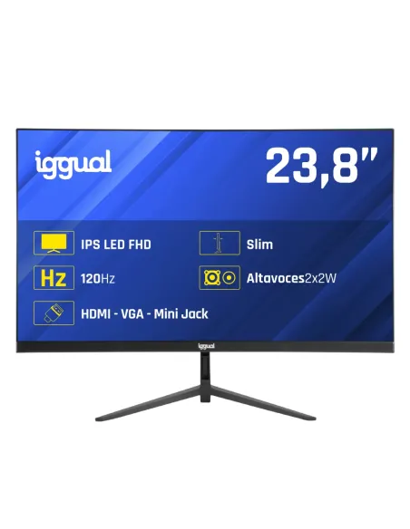 iggual Monitor 24" 1ms FHD 120Hz VGA HDMI DP MM