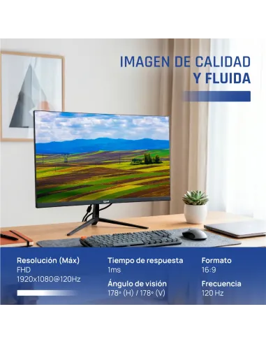 iggual Monitor 24" 1ms FHD 120Hz VGA HDMI DP MM