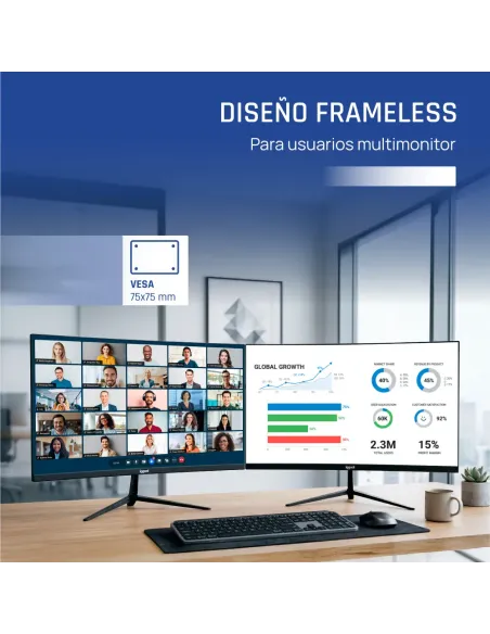 iggual Monitor 24" 1ms FHD 120Hz VGA HDMI DP MM