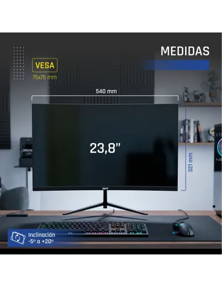 iggual Monitor 24" 1ms FHD 120Hz VGA HDMI DP MM