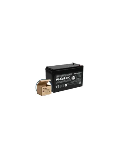 Batería Phasak PHB 1210 compatible con SAI/UPS PHASAK según especificaciones