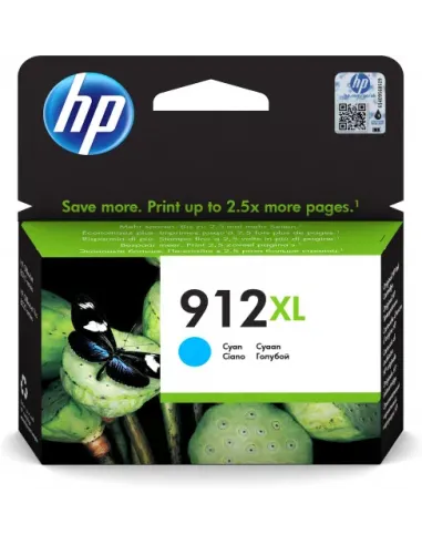 HP Cartucho de tinta Original HP 912XL cian de alta capacidad