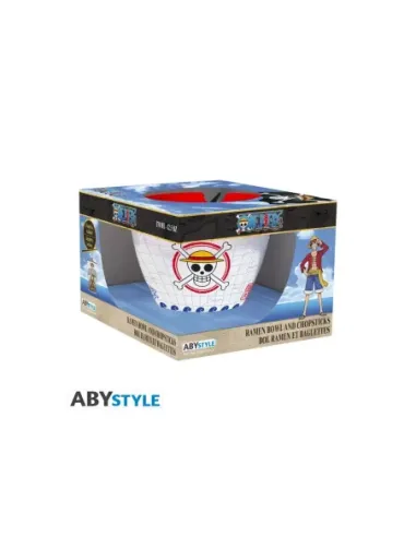 Bowl de ramen con palillos abystyle one piece monkey d. luffy