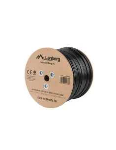 Bobina cat.5e lanberg utp rj45 solido cobre fluke tested awg24 ext 305m gris