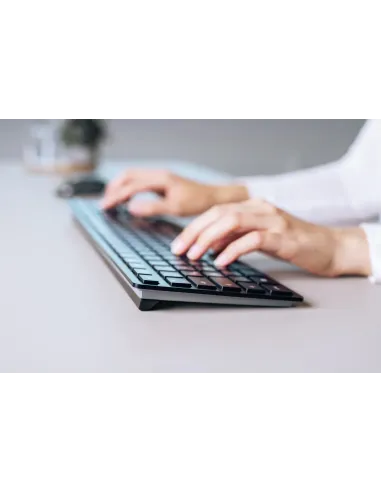 CHERRY KW 9100 SLIM teclado Universal RF Wireless + Bluetooth QWERTY Español Negro