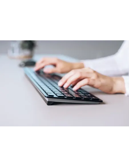 CHERRY KW 9100 SLIM teclado Universal RF Wireless + Bluetooth QWERTY Español Negro