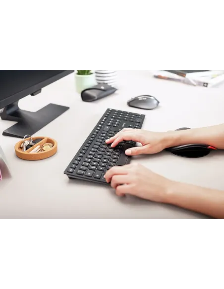 CHERRY KW 9100 SLIM teclado Universal RF Wireless + Bluetooth QWERTY Español Negro