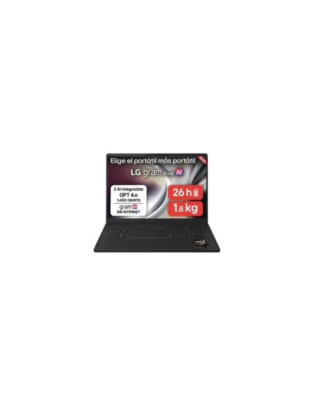 Portátil LG Gram 16UD55U-G.AX85BN Ryzen AI 7 445/ 32GB/ 512GB SSD/ 16"/ Sin Sistema Operativo