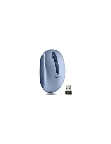 Ratón Ergonómico Inalámbrico NGS Fog Dual FOGDUALBLUE Silencioso/ Hasta 1600 DPI/ Azul