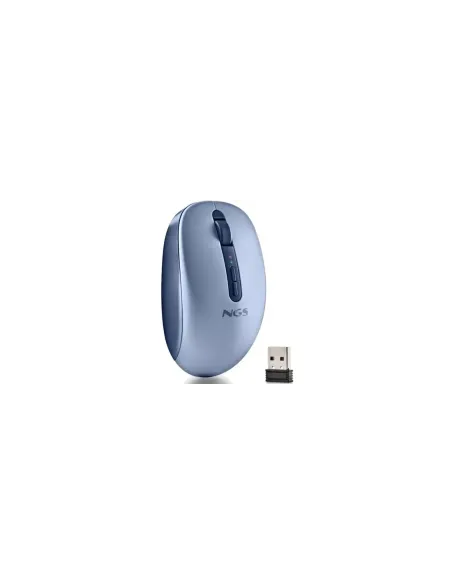 Ratón Ergonómico Inalámbrico NGS Fog Dual FOGDUALBLUE Silencioso/ Hasta 1600 DPI/ Azul
