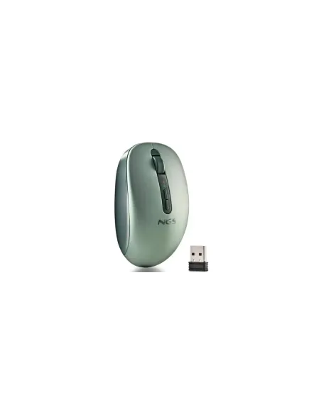 Ratón Ergonómico Inalámbrico NGS Fog Dual FOGDUALGREEN Silencioso/ Hasta 1600 DPI/ Verde