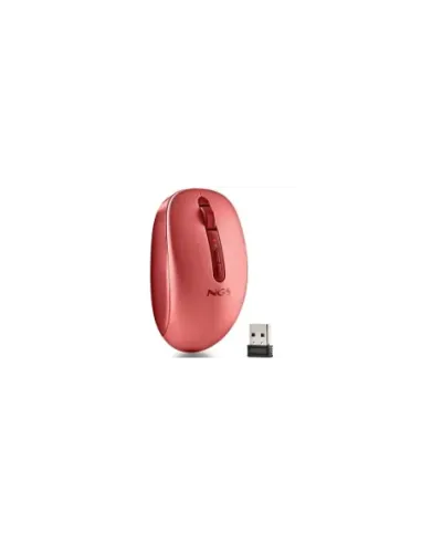 Ratón Ergonómico Inalámbrico NGS Fog Dual FOGDUALRED Silencioso/ Hasta 1600 DPI/ Rojo