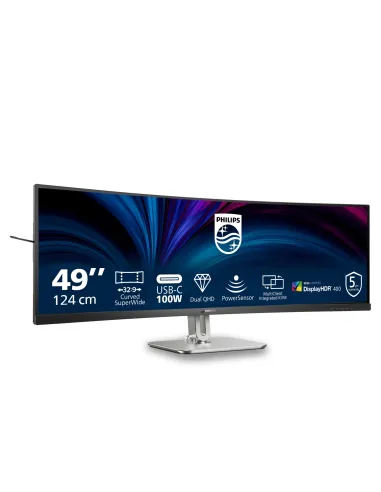 Philips 5000 series 49B2U5900C 00 pantalla para PC 124 cm (48.8") 5120 x 1440 Pixeles Dual QHD LCD Negro