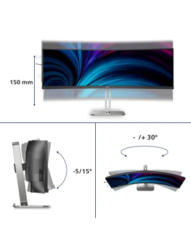 Philips 5000 series 49B2U5900C 00 pantalla para PC 124 cm (48.8") 5120 x 1440 Pixeles Dual QHD LCD Negro