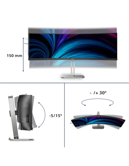 Philips 5000 series 49B2U5900C 00 pantalla para PC 124 cm (48.8") 5120 x 1440 Pixeles Dual QHD LCD Negro