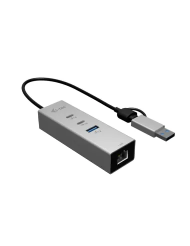 i-tec USB-C USB-A Metal HUB 3 (2x USB-C, 1x USB-A) Port + 2.5GLAN