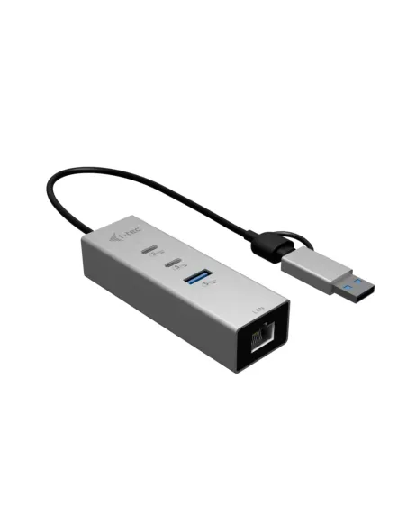 i-tec USB-C USB-A Metal HUB 3 (2x USB-C, 1x USB-A) Port + 2.5GLAN