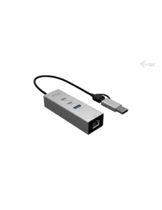 i-tec USB-C USB-A Metal HUB 3 (2x USB-C, 1x USB-A) Port + 2.5GLAN 2