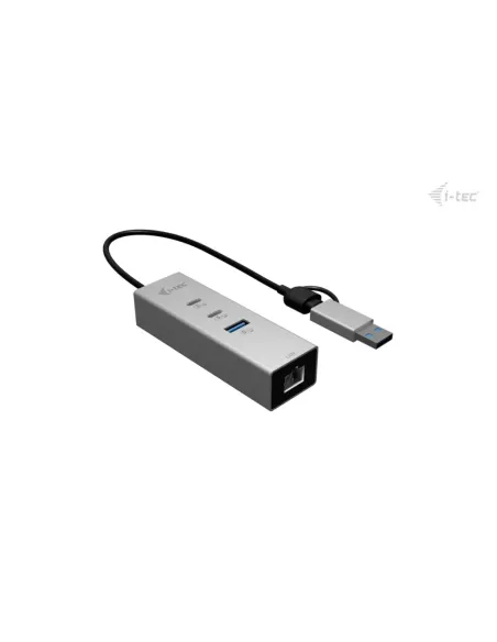 i-tec USB-C USB-A Metal HUB 3 (2x USB-C, 1x USB-A) Port + 2.5GLAN