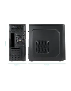 TooQ Caja Semitorre ATX “PRISMA ULTRA” Negra 2