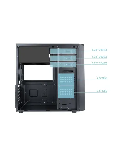 TooQ Caja Semitorre ATX “PRISMA ULTRA” Negra