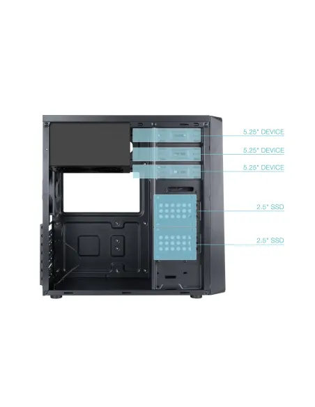 TooQ Caja Semitorre ATX “PRISMA ULTRA” Negra