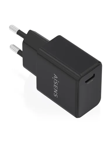 AISENS Cargador GaN USB-C PD3.0 1xUSB-C 20W, Negro