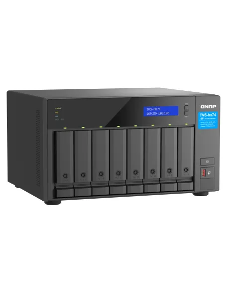 QNAP TVS-h874 NAS Torre Intel® Core™ i7 32 GB DDR4 0 TB QuTS hero Negro